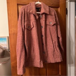 Fuzzy Button Jacket